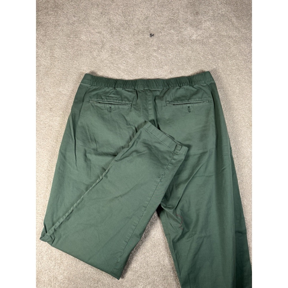 Bonobos Off Duty Pants Men's Size XL Long Green Flat Front Drawstring Tapered